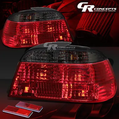 Pair Smoked Housing Red Rear Brake Tail Lights Lh+rh For 95-01 Bmw E38 7-series • $101.87