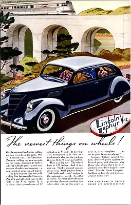 $10 • Buy Lincoln Zephyr V-12 Burlington Railway Postcard Train Engine Railroad Reprint
