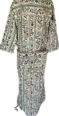 Vintage Indian Cotton Gauze Maxi Dress Hippyboho FestivalParty! • $49.99
