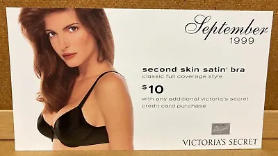 1999 Victoria's Secret Coupon Stephanie SEYMOUR Super Model Skin Satin Bra MINT • $3