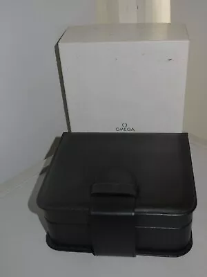 Omega Speedmaster  Moonwatch 1990s Black Leather Box Set (No Watch) Inner Outer • $150