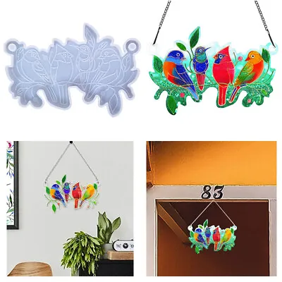 Silicone Bird Wall Hanging Ornament Resin Epoxy Mold Garden Decor Casting Mould • $8.79