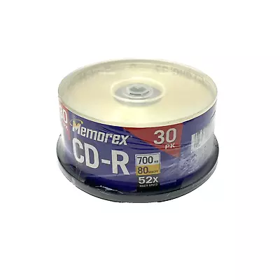 Memorex CD-R 30 Pack 700 MB 80 Minutes 52x Multi Speed New Sealed • $15.97