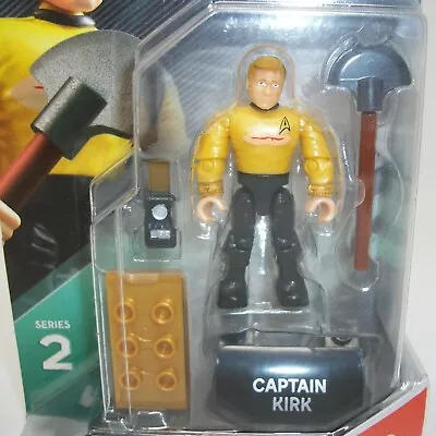 Mega Construx Heroes Star Trek Captain Kirk Series 2 Figure 19 Pieces FND69 • $11.20