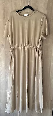 Primark Tan Drawstring Maxi Tshirt Dress Size XL (18-20) • £2.49