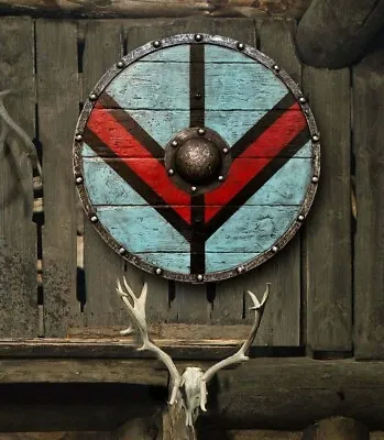 Medieval Shield Viking Shield 24 Or 30  Wooden Shield Heavy Metal Fitted • $79.99