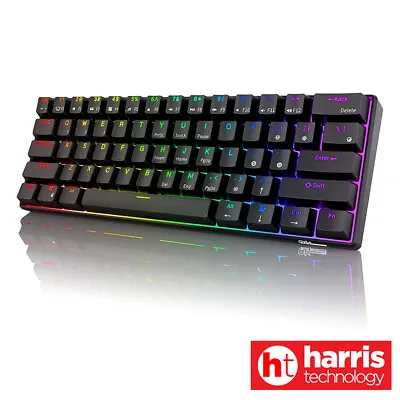 Royal Kludge RK61 Tri Mode RGB Hot Swappable Mechanical KB (Red Blue Brown) • $85.02