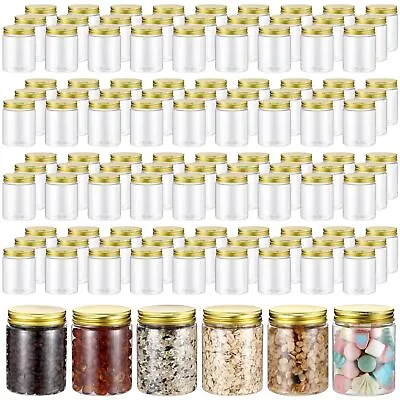 60 Pcs 8 Oz Clear Plastic Jars Empty Plastic Storage Containers Refillable Pl... • $64.48