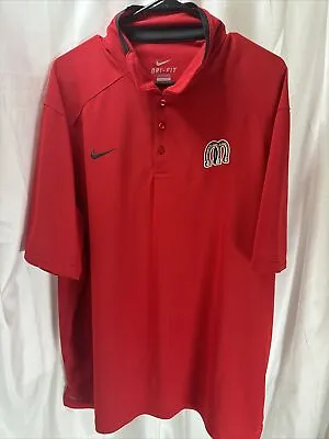 Nike Dri Fit Golf Polo Billings MT Mustangs MILB Minor League Baseball Red 2XL • $7