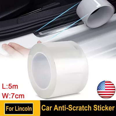 5m*7cm Clear Car Door Plate Sill Scuff Covers Anti-Scratch Stickers For Lincoln • $16.25
