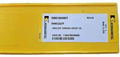 Kennametal VNMG 160408FF KCU10 Turning Inserts • $53