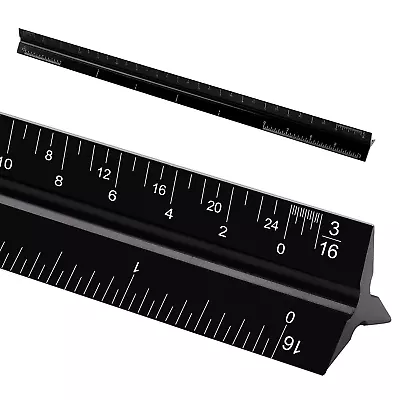 New Architectural Scale Ruler 12  Aluminum Architect Triangular For Students USA • $8.90