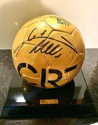 $750 • Buy Signed & Encased Cristiano Ronaldo Football - Ballon D’Or Winner. Comes With COA
