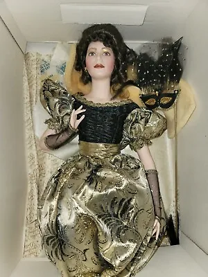 Franklin Mint - Queen Of Masquerade Ball - 22  Porcelain Doll • $120