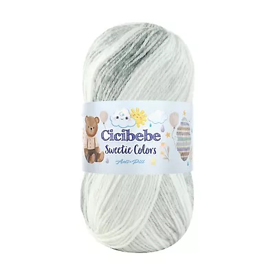 Rainbow Baby Yarn Cicibebe Sweetie Color Double Knitting Anti Pilling 100g Ball • £2.99