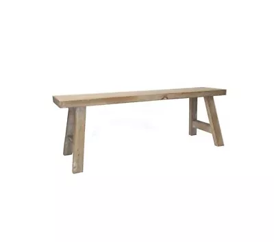 Medium Fir Wood Cottage Style Milking Stool / Bench 60 Cm By Gisela Graham • £37.04