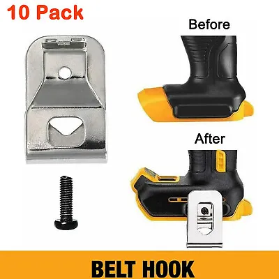 10 Pack Belt Clip Hook Cordless Drill Holder W/Screws For Dewalt 18/20V Tools US • $12.59