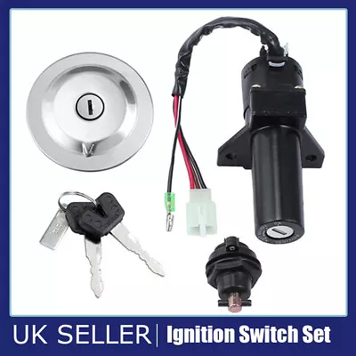 Motorcycle Ignition Switch Lock Set Barrel Lock Fuel Gas Cap For Yamaha YBR125 • £9.95