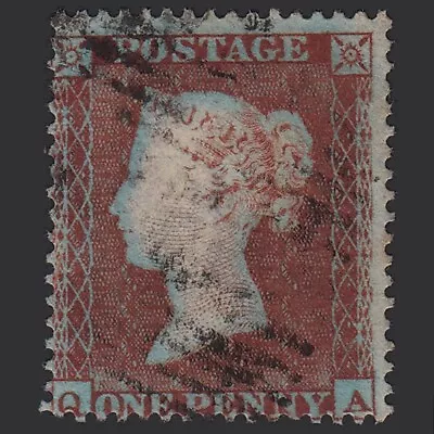 Y33_19 GB QV 1854 1d PLUM PLATE R2 SG17-C1(4) QA FU SCOTLAND • $223.80