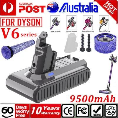 9500mAh Battery For Dyson V6 Animal SV03 SV04 SV06 DC58 DC59 DC61 DC62 & Filters • $15.99