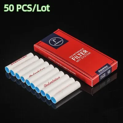 50pcs Disposable Activated Carbon Filter 9mm Smoking Pipe Filters Smoking Tools • $21.88