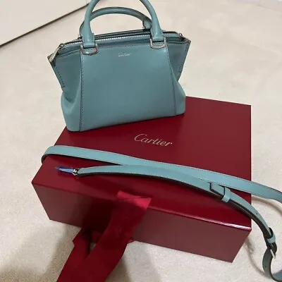 $796.13 • Buy Cartier C De Mini Model Handbag Blue