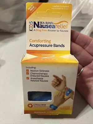 SEA-BAND Acupressure Wrist Bands Nausea Relief KIDS 2 Bands BLUE • $11.50