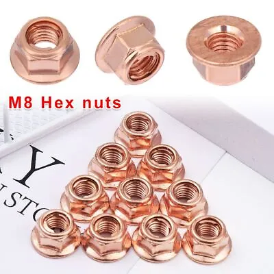 £5.15 • Buy Exhaust High Quality Manifold M8 Nut 8mm Nuts High Temperature Nuts Copper