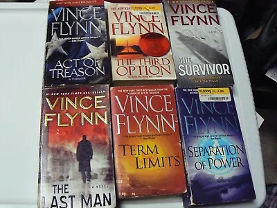 6 Vince Flynn  - Mitch Rapp PBs. The Survivor  Term Limits The Third Option • $10.25