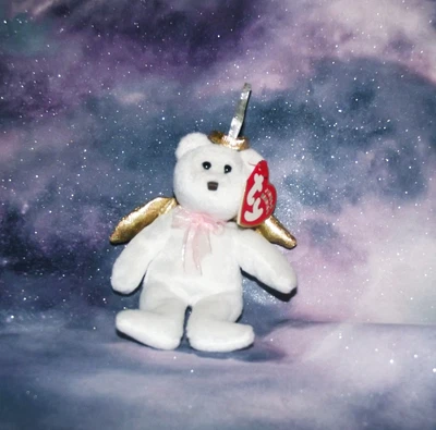 £0.99 • Buy TY Beanie Babies - Christmas Jingle Beanies Halo II Bear Gold Wings - With Tag