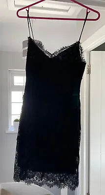 £4.99 • Buy Topshop Black Lace Mini Dress 12 Cami/Strap