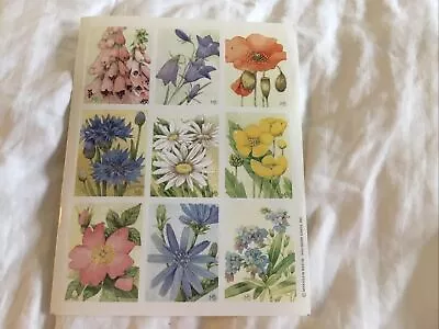 Vintage Hallmark Sticker Sheet Marjolein Bastin Beautiful Flowers • $5