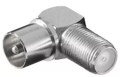 £2.90 • Buy Right Angle Tv Aerial Coax Plug To F Socket Adaptor
