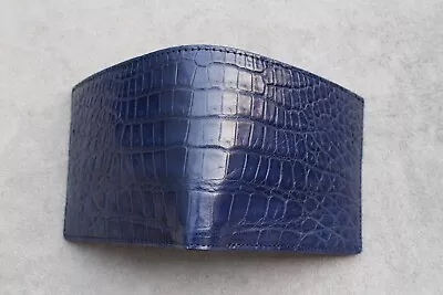 Blue Genuine Crocodile - Alligator Skin Leather Men's Bifold Wallets #N48 • $58