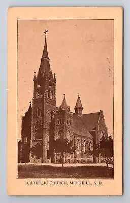 Mitchell SD-South Dakota Catholic Church Religion Antique Vintage Postcard • $7.99