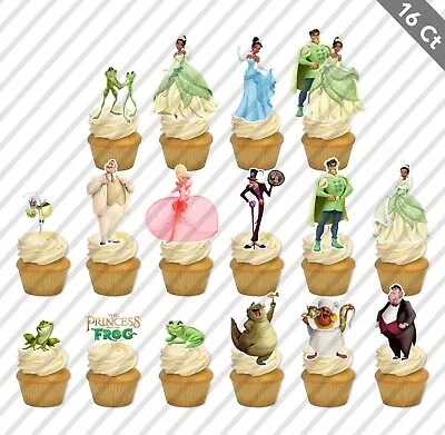 16 Tiana Princess Cupcake Toppers Birthday Party Cake Pick Food Frog Prince • $11.25