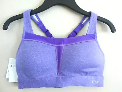 C9 Champion HIGH SUPPORT Active  Sports Bra Cup 24B Purple Adj Straps New  • $15.99