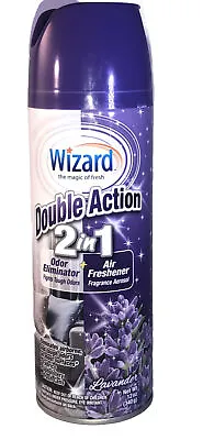 Wizard 2 In 1 Smoke Odor Eliminator-Air Freshener-Cigarette-Lavender Scent 12 OZ • $9.88