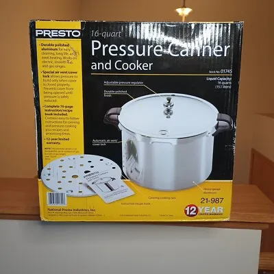 16-Quart Pressure Canner & Cooker By Presto For Home Food Preservation Easy Use • $54.99