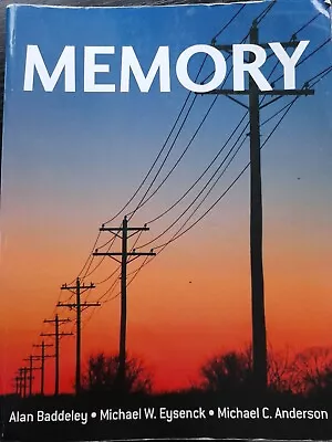 Memory Alan Baddeley Michael Eysenck Cognitive Psychology Working Memory • $21.76