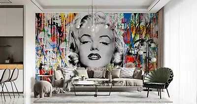 3D Graffiti Portrait Marilyn Monroe Wallpaper Wall Murals Removable Wallpaper 6 • $25.91