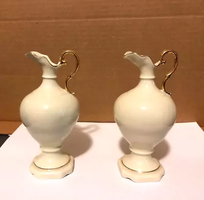 Victoria Crown Porcelain Bone Ivory Pitchers  Made In Czechoslovakia  • $14.95