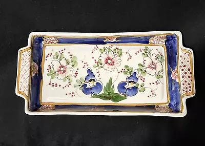 Andrea By Sadek ~ Made In PORTUGAL FLORAL SERVING TRAY 13  ~ #'D ~ JAY WILFRED • $21.88