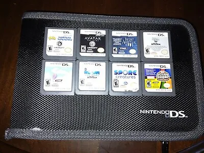 Nintendo DS Games Lot Of 8 GAMES & DS Case • $21.95