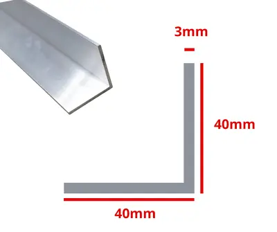 £4.50 • Buy ALUMINIUM ANGLE  15mm 20mm 25mm 35mm 40mm 50mm Equal Angle Aluminum 