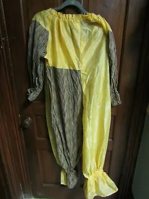 Original Vintage Light Fabric Stitched Adult Clown Costume- Nice Older Piece   • $24.95