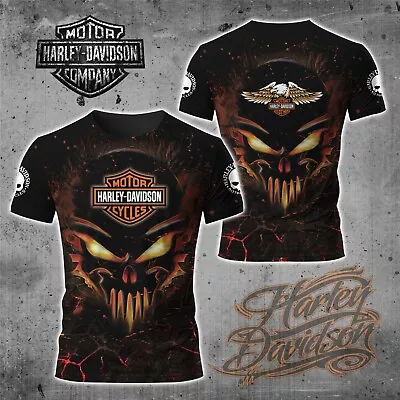 Harley--Davidson Limited Edition Men's Skull Shirt 3D All Over Print S-5XL • $21.96