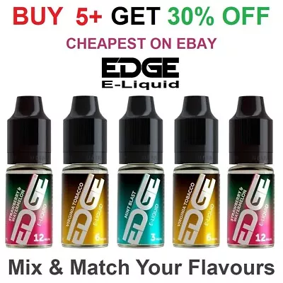 Edge E-liquid 50/50 Vape Juice 10ml All Strengths & Flavours - Same Day Dispatch • £1.85
