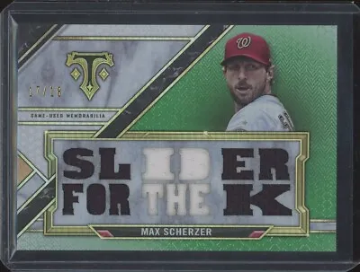 2021 Topps Triple Threads Max Scherzer Game Used Memorabilia /18 #TTR-MS4 • $20