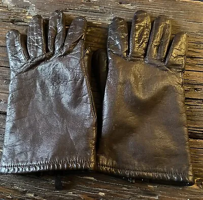 Super Soft Black Leather Gloves S/M • £2.99